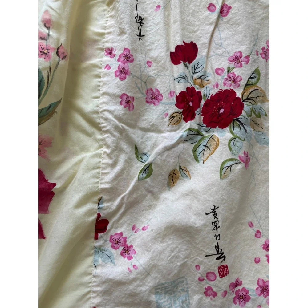Vintage Details Skirt‎ Womens 3XL Yellow Red Mini Japanese Floral 90s Preppy